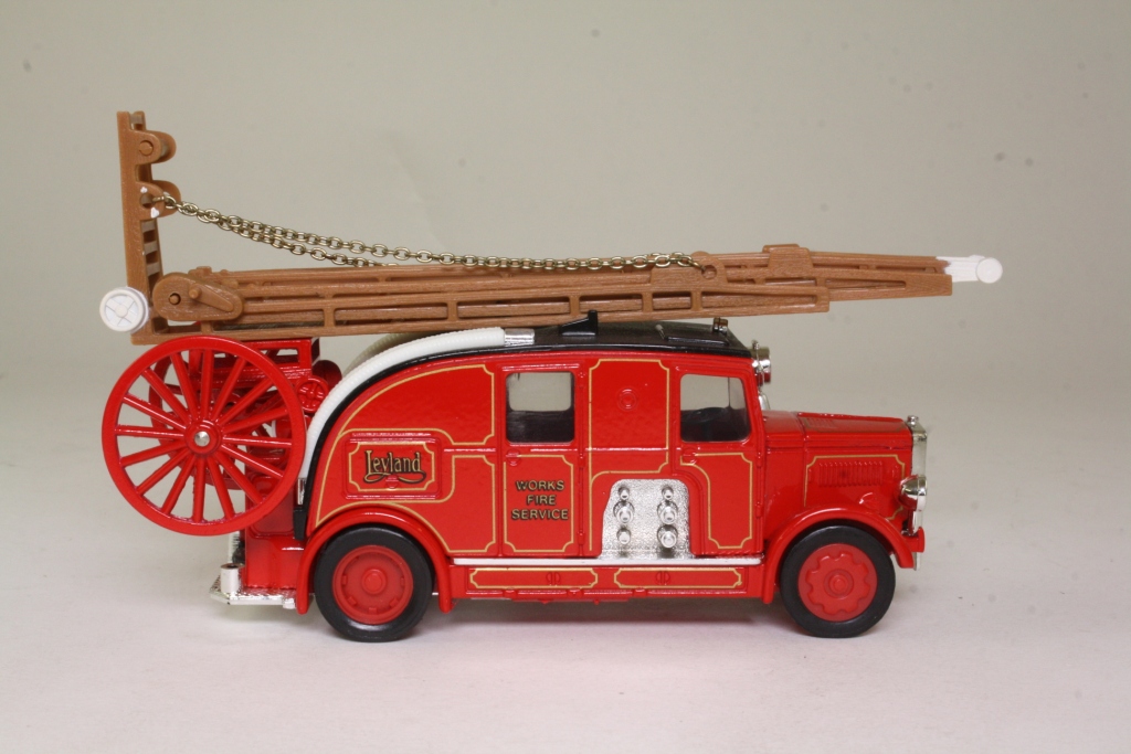 Models of Yesteryear YS-9; 1936 Leyland Cub Fire Engine FK-7
